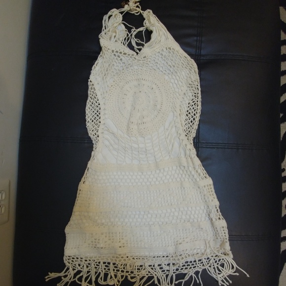 Rocawear Dresses & Skirts - Rocawear Beach Crochet Halter Dress